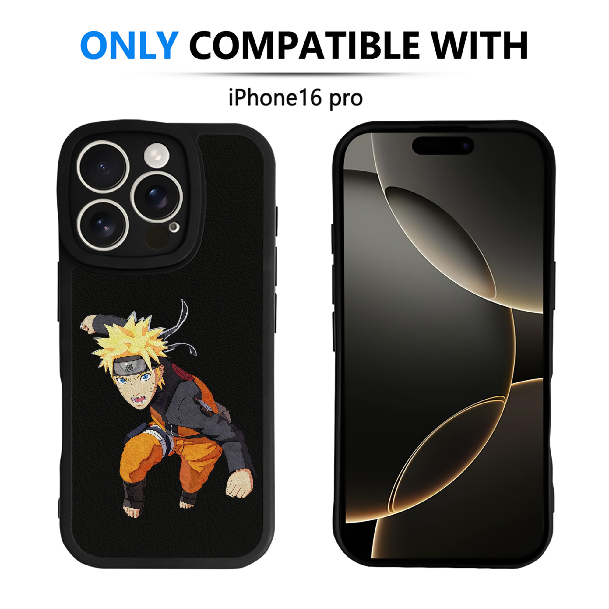 （画像用） NARUTO -ナルト- うずまき ナルト Uzumaki Naruto 【iPhone 16シリーズ対応】シリコンスマホケース（レザー調） 材質：シリコン